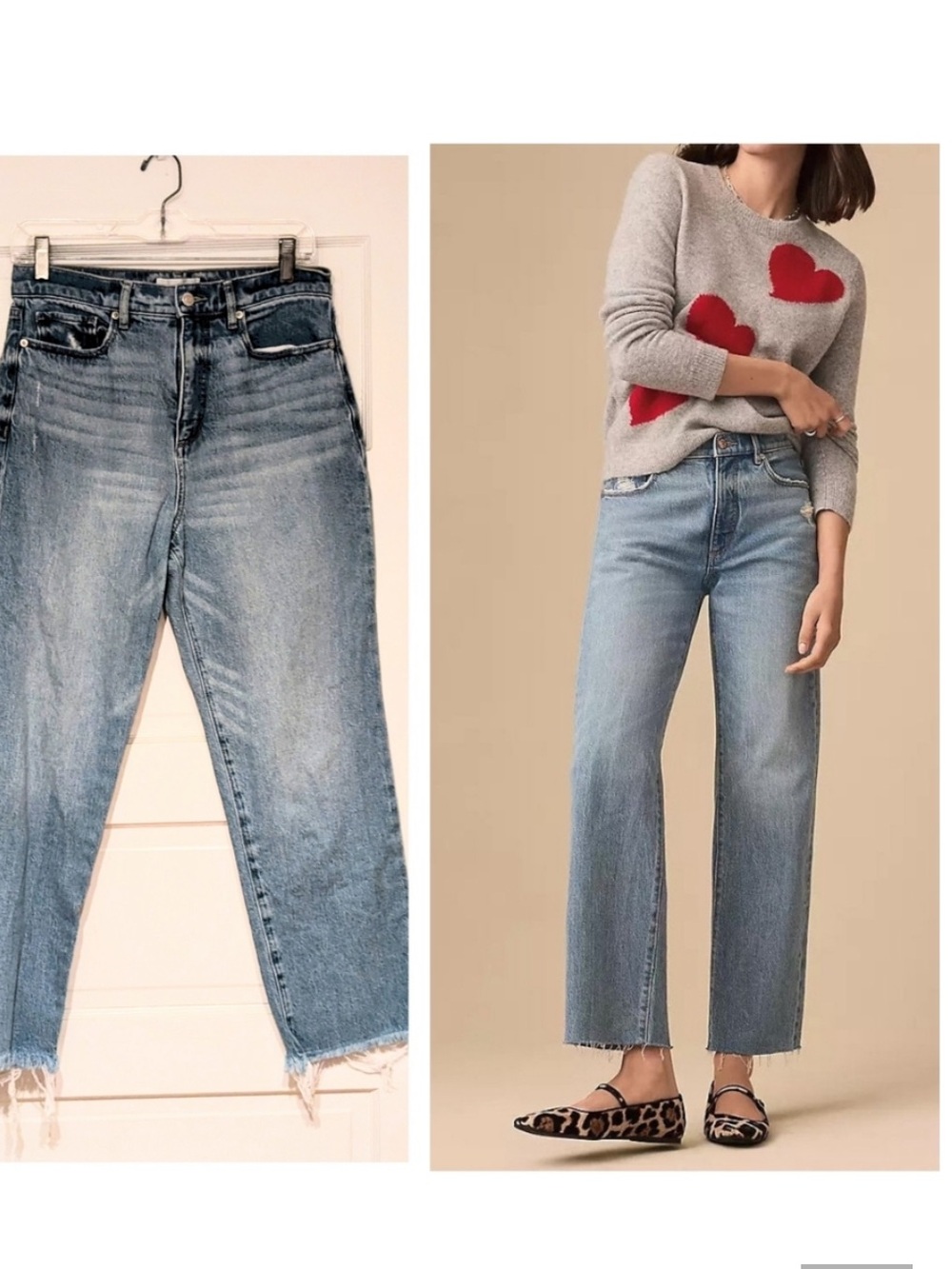 LOFT Light Blue Straight Leg Jeans with Raw Hem. Size 30.